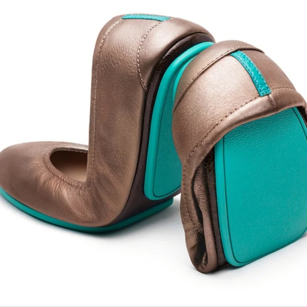 Tiekss Metallic Bronze Flats Size 11